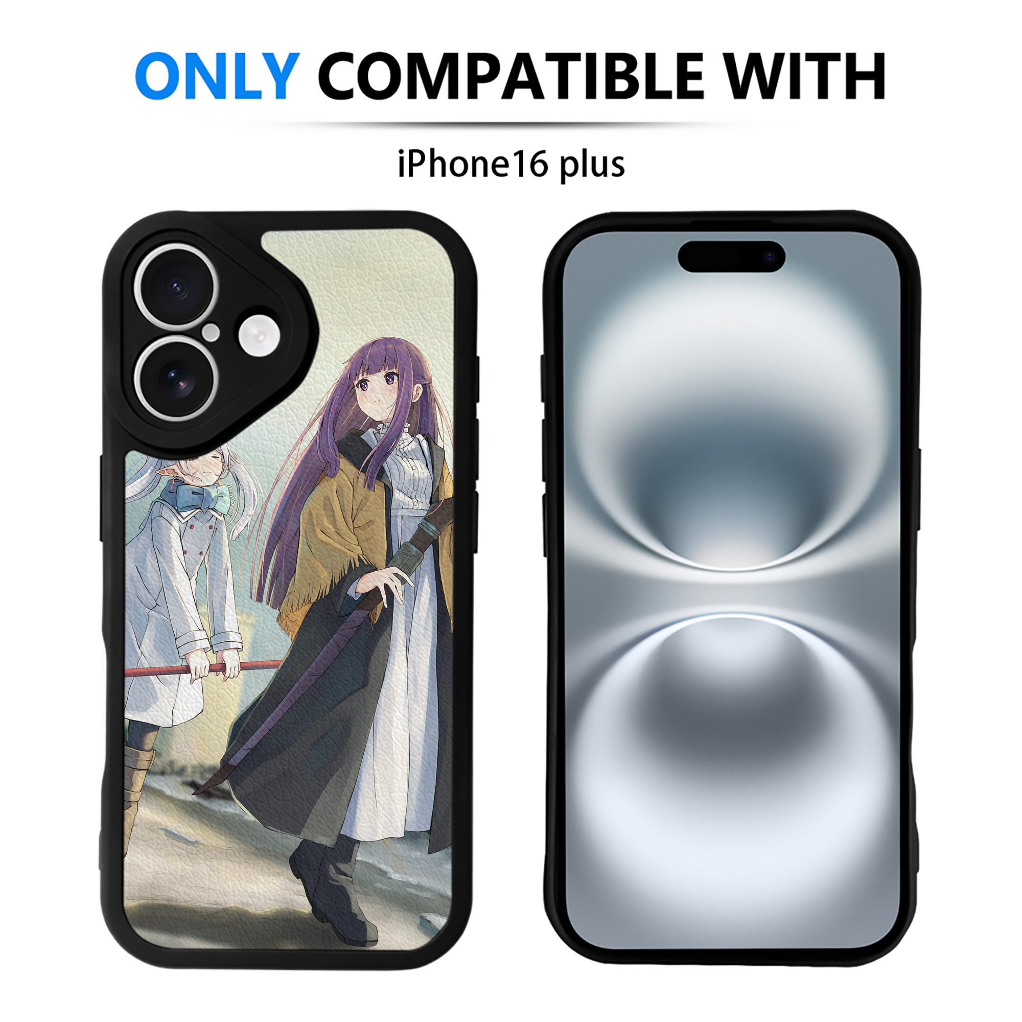 （画像用） 葬送のフリーレン Frieren 【iPhone 16シリーズ対応】シリコンスマホケース（レザー調） 材質：シリコン